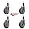 Service Caster 5'' Thermoplastic Rubber Wheel Swivel 1-1/4'' Expanding Stem Caster Set, 4PK SCC-EX20S514-TPRB-114-4 - alternate 2